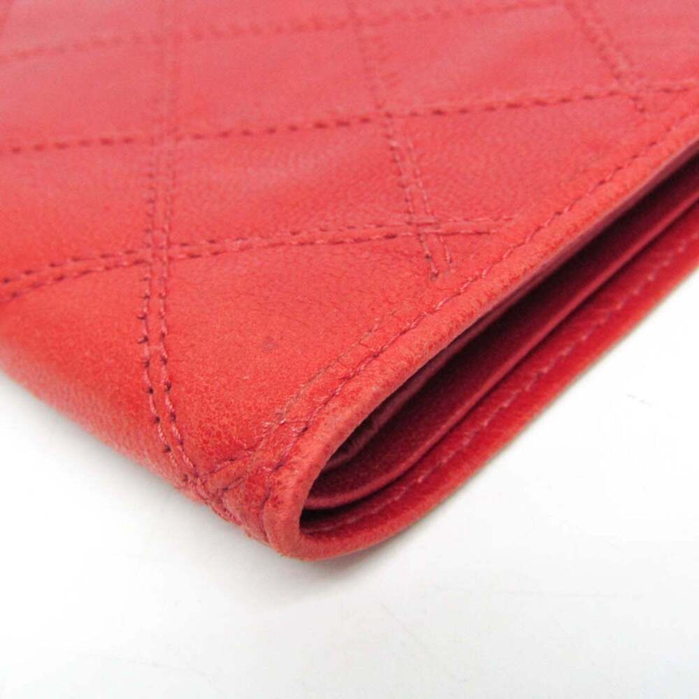 CHANEL Authentic Red Lambskin Leather Wallet - Picture 5 of 13